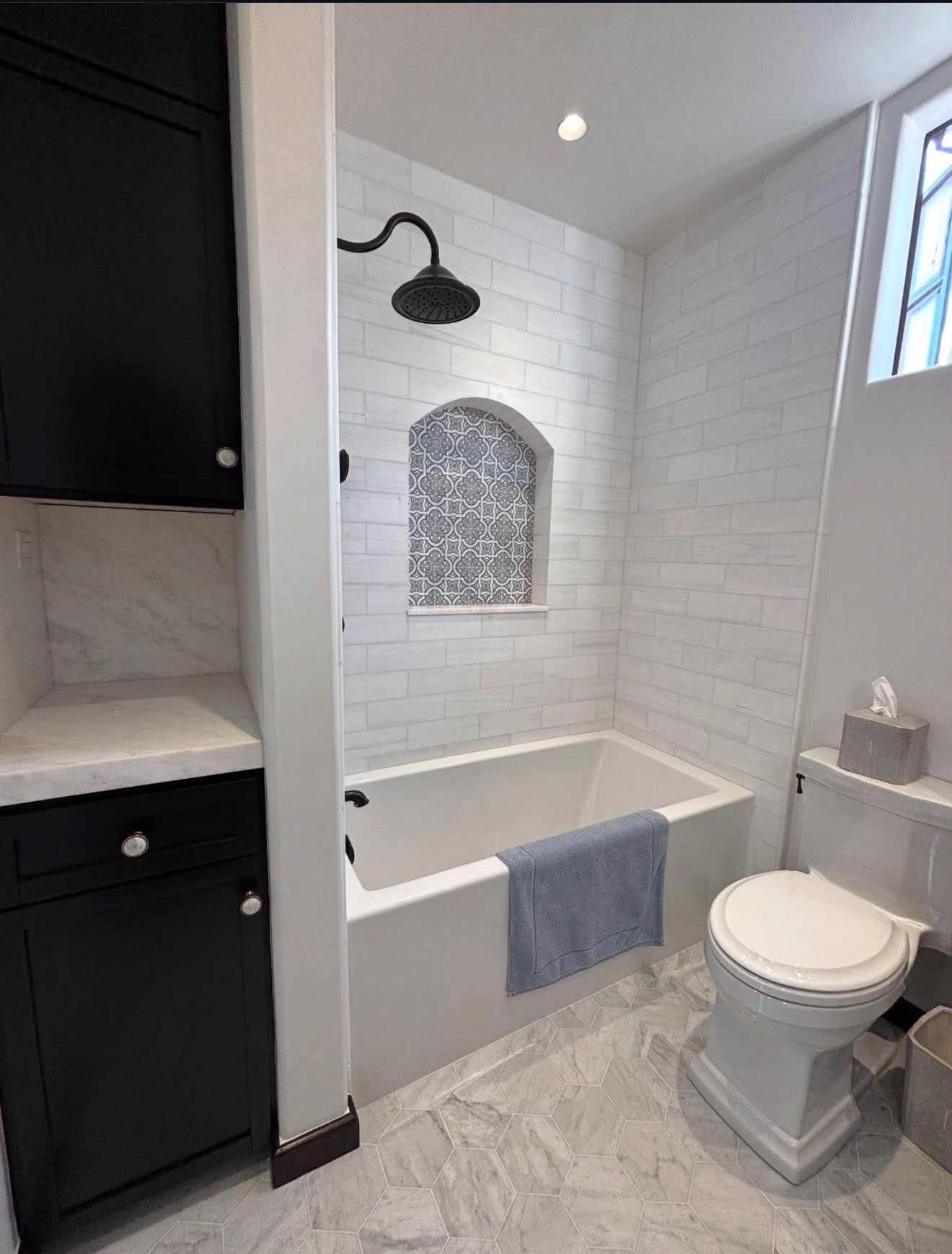 Finished bathroom remodel plumbing by BluePoint Plumbing in Santa Clarita